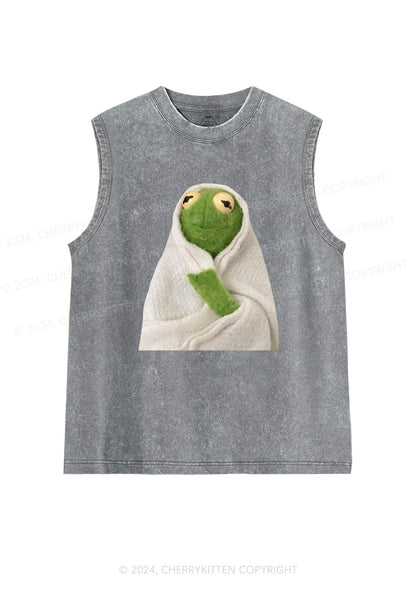 Lonely Frog Y2K Washed Tank Cherrykitten