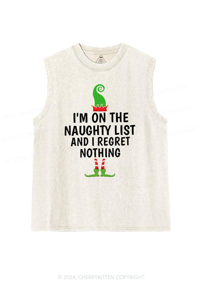 Christmas Naughty List Y2K Washed Tank Cherrykitten