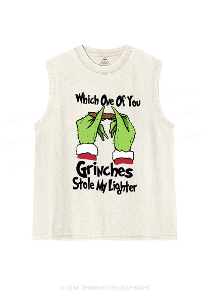 Christmas Stole My Lighter Y2K Washed Tank Cherrykitten