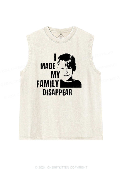 Christmas Family Disappear Y2K Washed Tank Cherrykitten