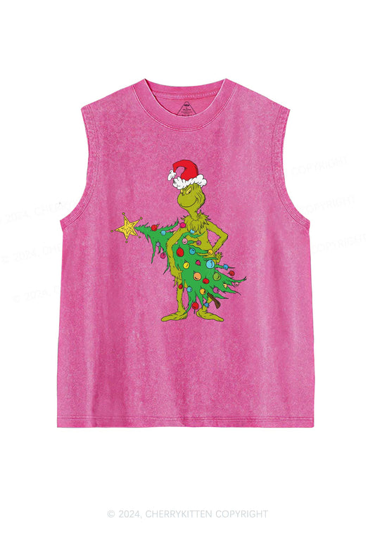 Christmas Stealing Christmas Tree Y2K Washed Tank Cherrykitten