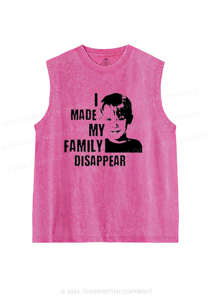 Christmas Family Disappear Y2K Washed Tank Cherrykitten