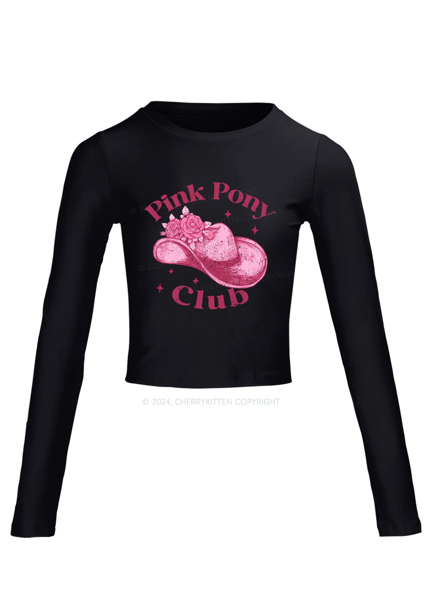 Pink Pony Club Y2K Long Sleeve Crop Top Cherrykitten