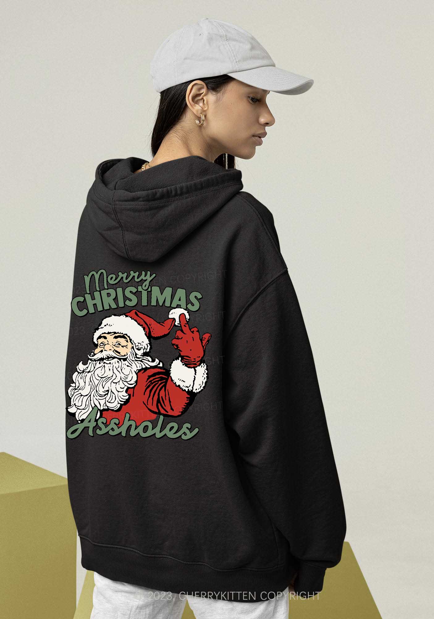 Merry Christmas Y2K Hoodie Cherrykitten