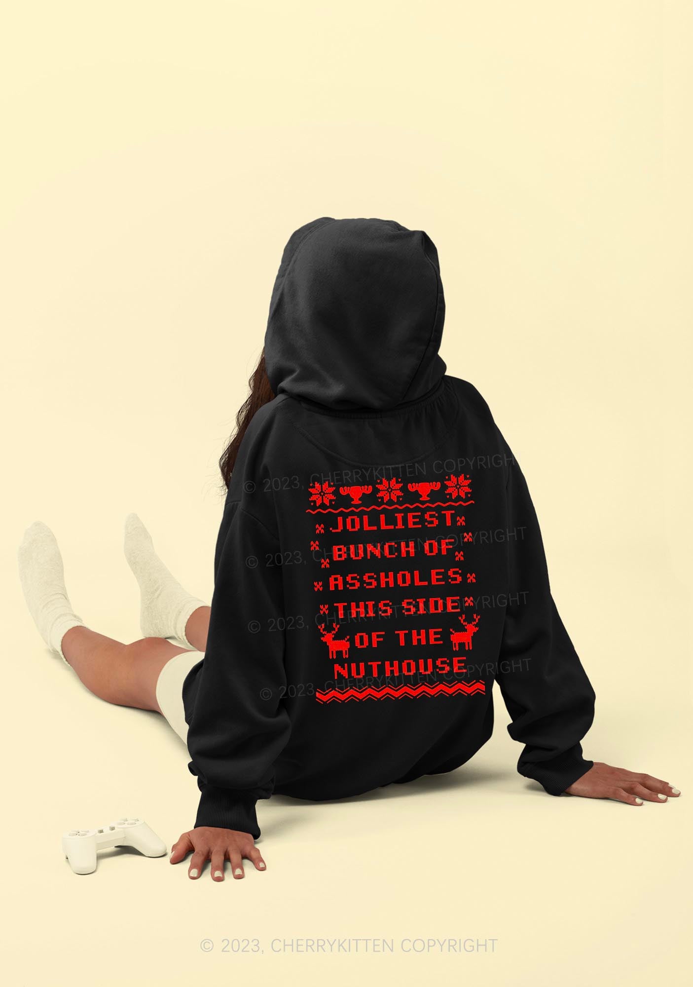 Jolliest Christmas Y2K Hoodie Cherrykitten