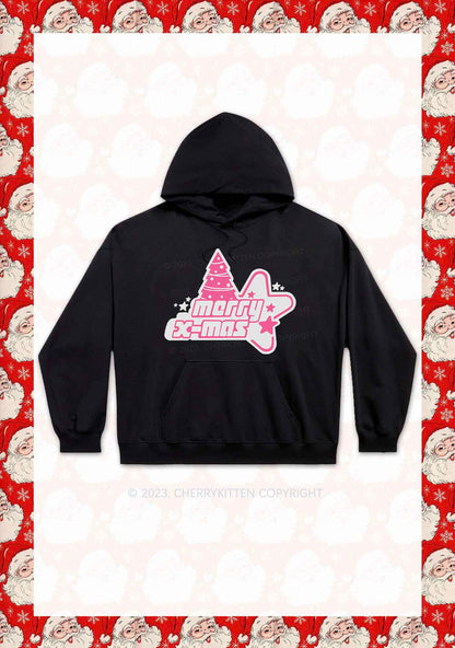 Merry X-Mas Christmas Y2K Hoodie Cherrykitten