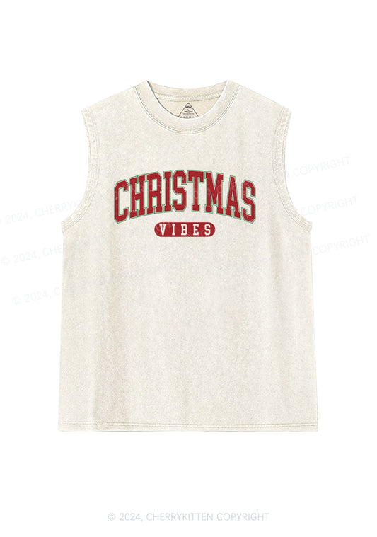 Christmas Vibes Y2K Washed Tank Cherrykitten