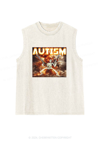 Autism Y2K Washed Tank Cherrykitten