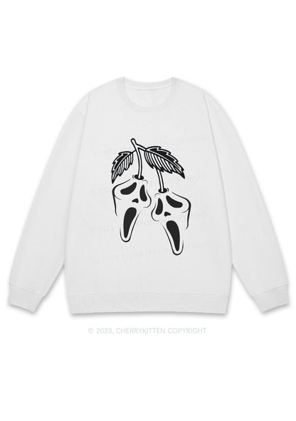 Ghost Cherry Halloween Y2K Sweatshirt Cherrykitten