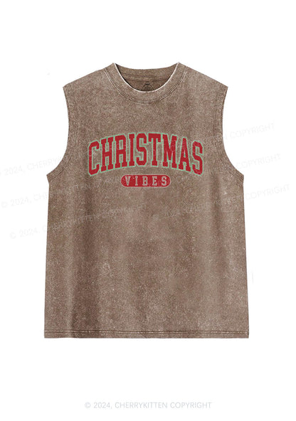 Christmas Vibes Y2K Washed Tank Cherrykitten