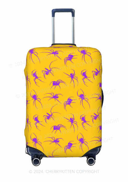 Yellow Spider Y2K Luggage Cover Cherrykitten