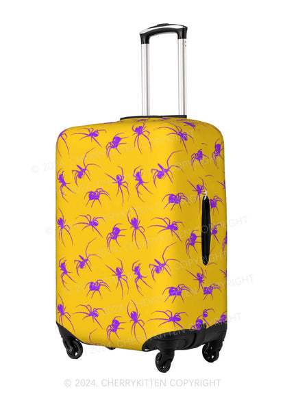 Yellow Spider Y2K Luggage Cover Cherrykitten