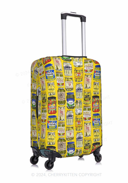 Yellow Pickles Y2K Luggage Cover Cherrykitten