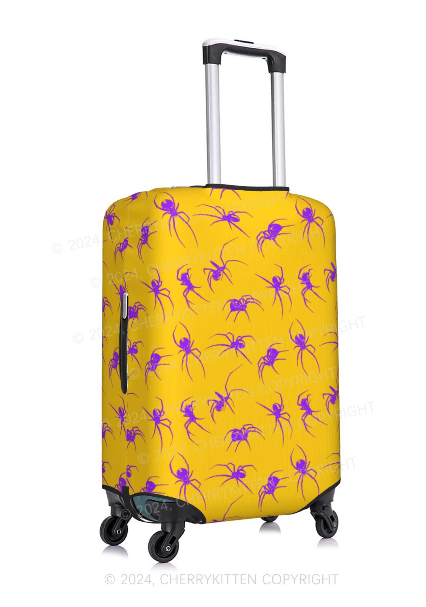 Yellow Spider Y2K Luggage Cover Cherrykitten