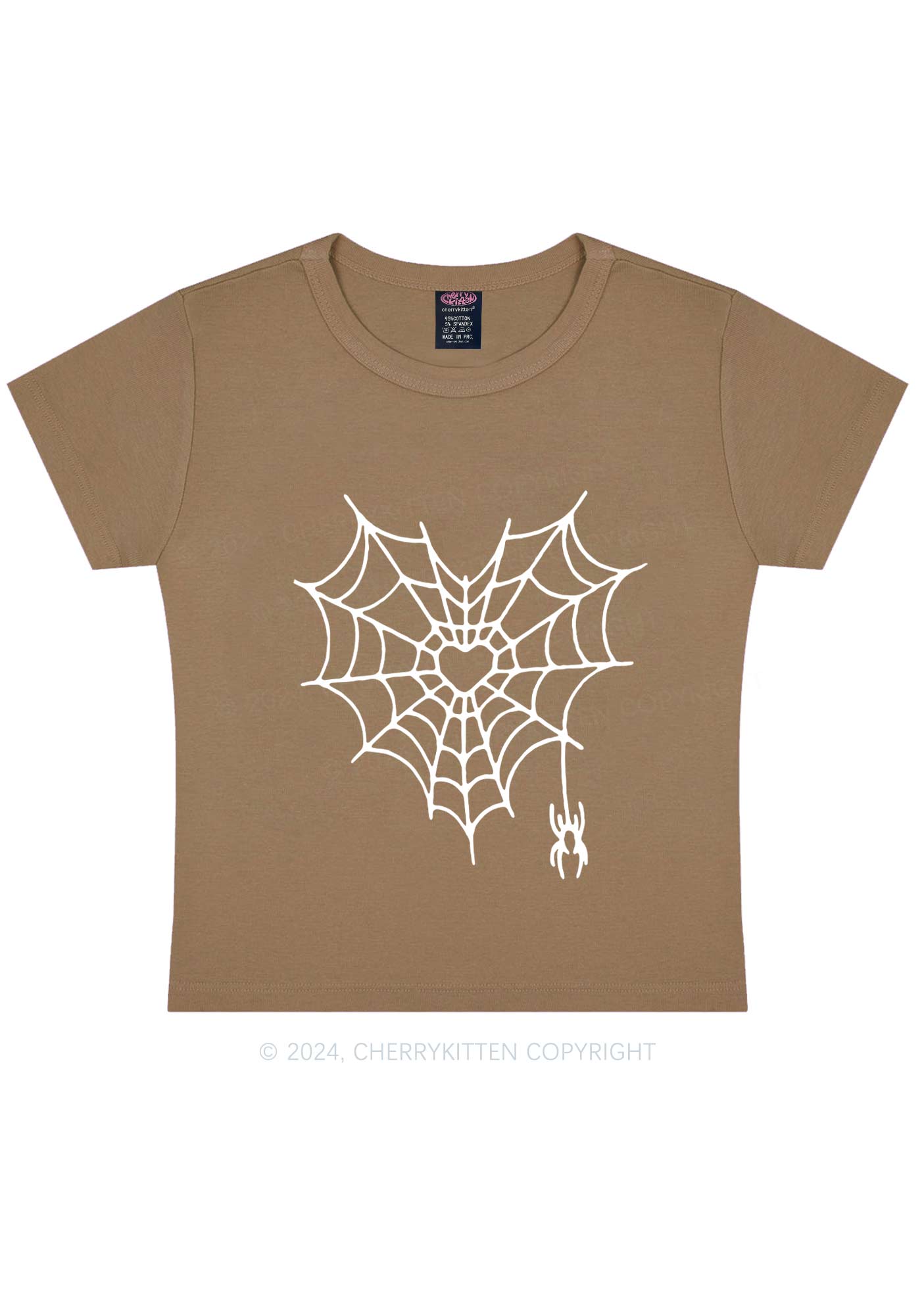 Heart Spider Web Y2K Valentine's Day Baby Tee Cherrykitten