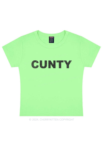 Cunty Y2K Baby Tee Cherrykitten