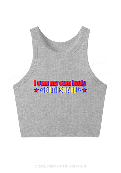 I Own My Own Body Y2K Crop Tank Top Cherrykitten