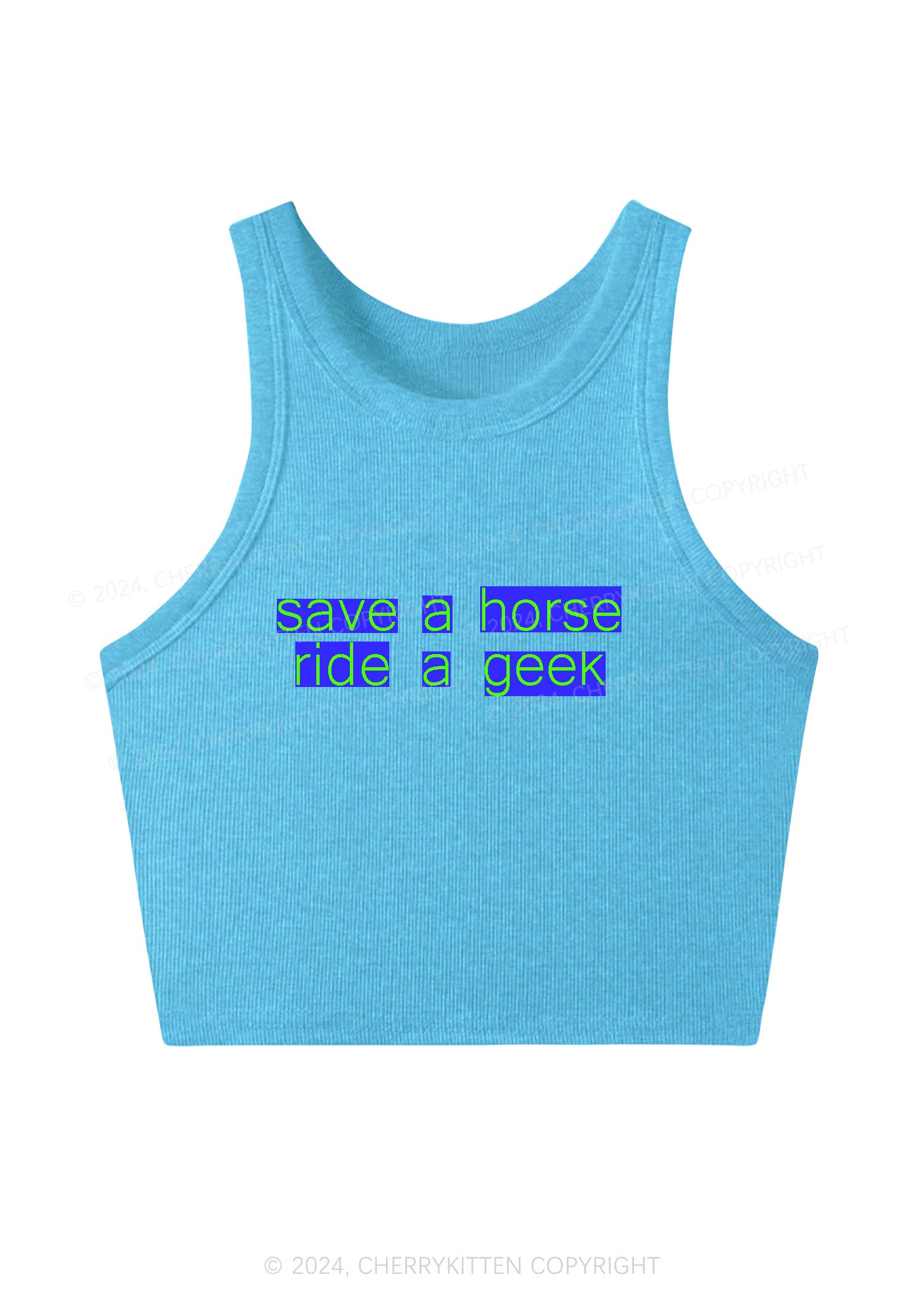 Ride A Geek Y2K Crop Tank Top Cherrykitten