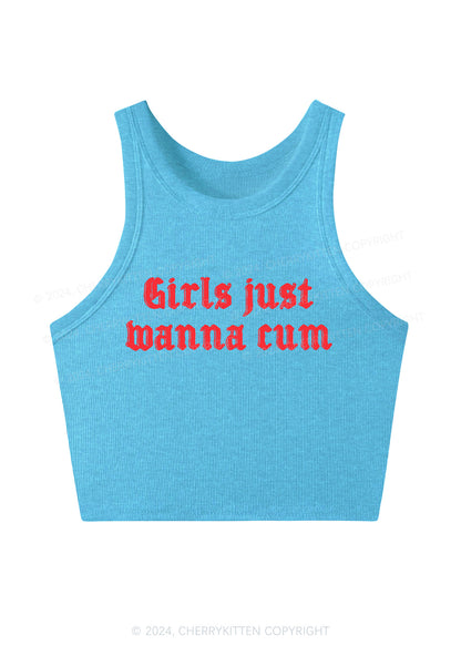 Girls Just Wanna Come Y2K Crop Tank Top Cherrykitten