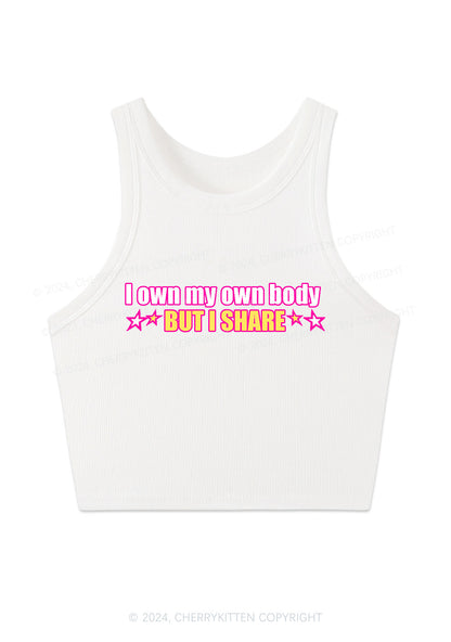 I Own My Own Body Y2K Crop Tank Top Cherrykitten