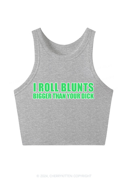 I Roll Blunts Y2K Crop Tank Top Cherrykitten