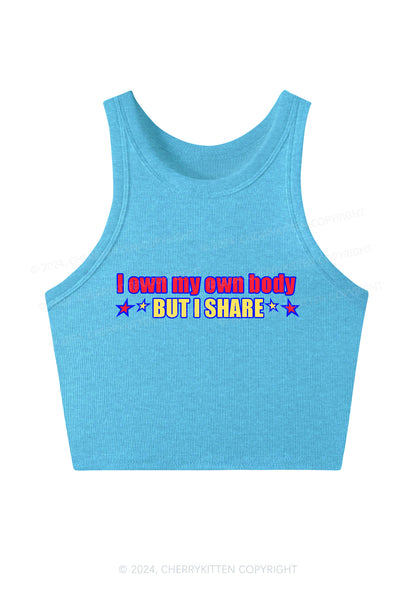 I Own My Own Body Y2K Crop Tank Top Cherrykitten