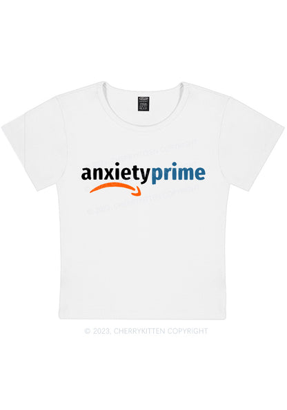 Curvy Anxiety Prime Members Y2K Baby Tee Cherrykitten