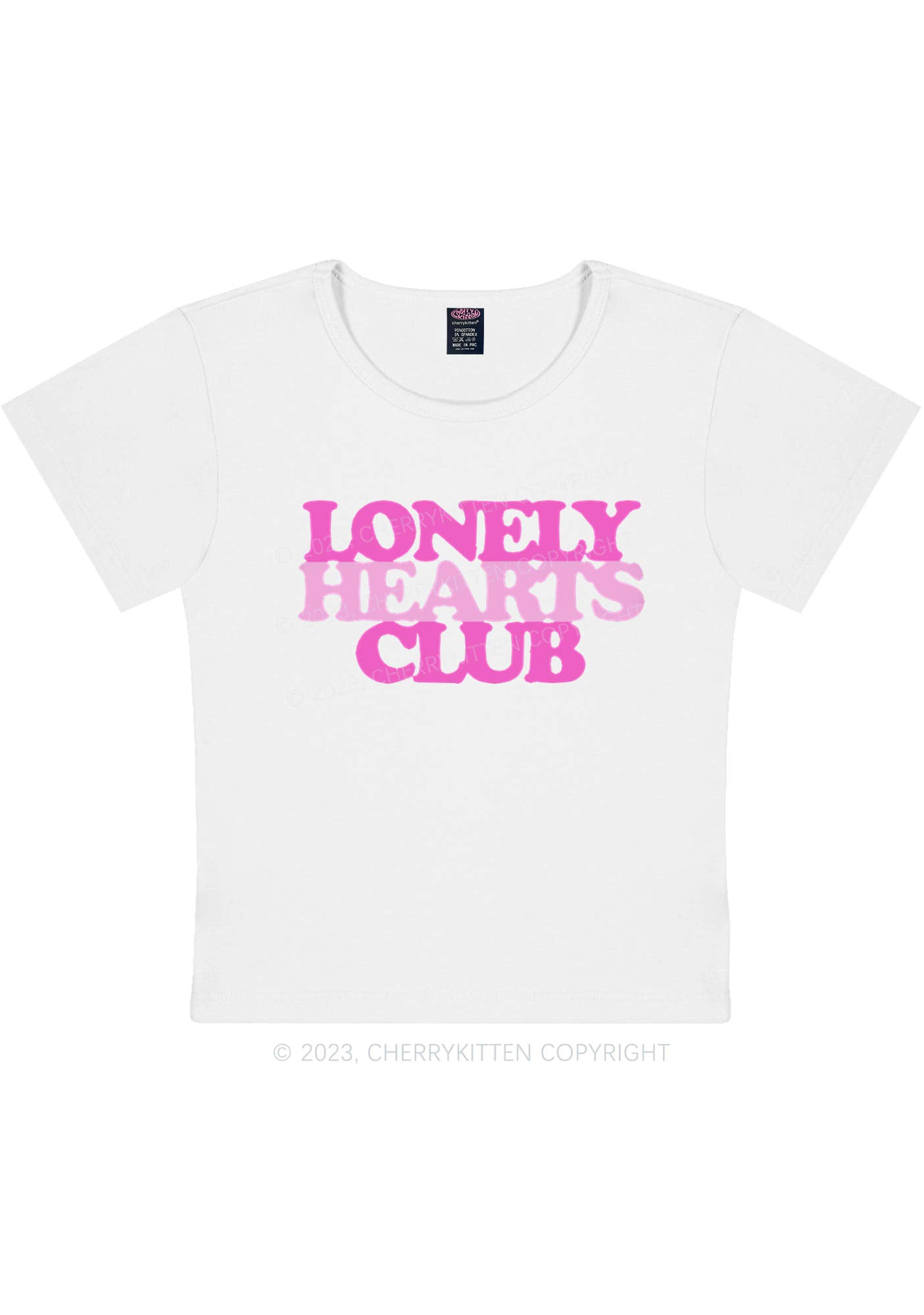 Curvy Lonely Hearts Club Y2K Baby Tee Cherrykitten