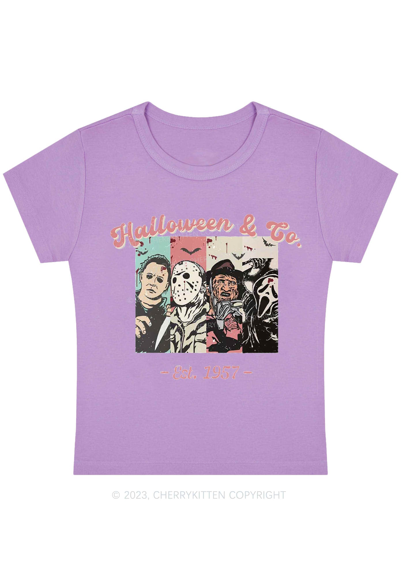 Halloween And To Est 1957 Halloween Baby Tee Cherrykitten