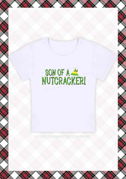 Son Of A Nutcracker Christmas Y2K Baby Tee Cherrykitten