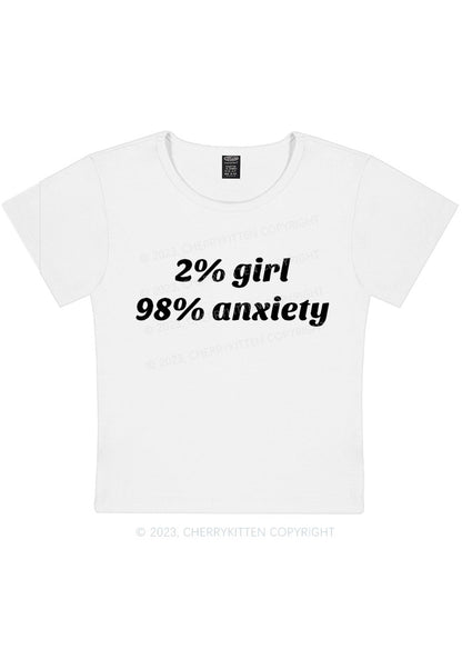 Curvy Two Percent Girl Ninety Eight Percent Anxiety Y2K Baby Tee Cherrykitten