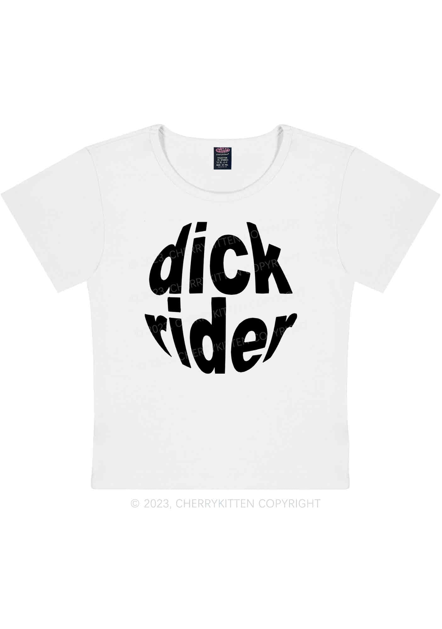 Curvy Big Dxxk Rider Y2K Baby Tee Cherrykitten