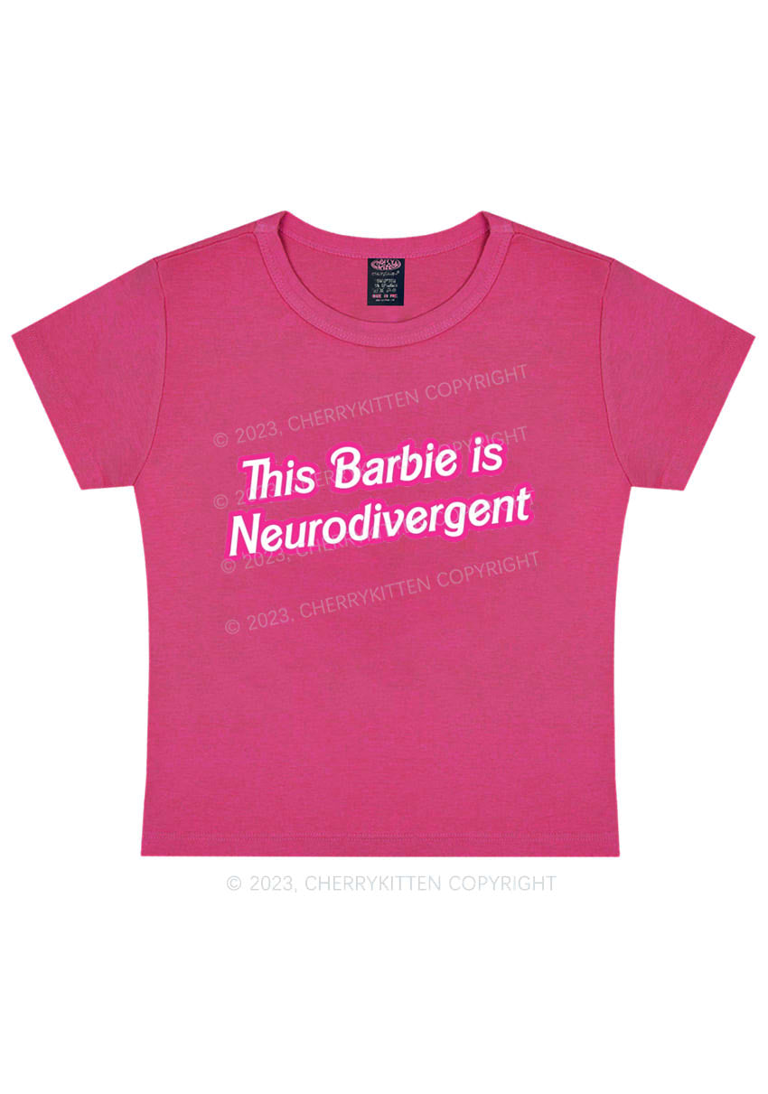 Curvy This Is Neurodivergent Y2K Baby Tee Cherrykitten