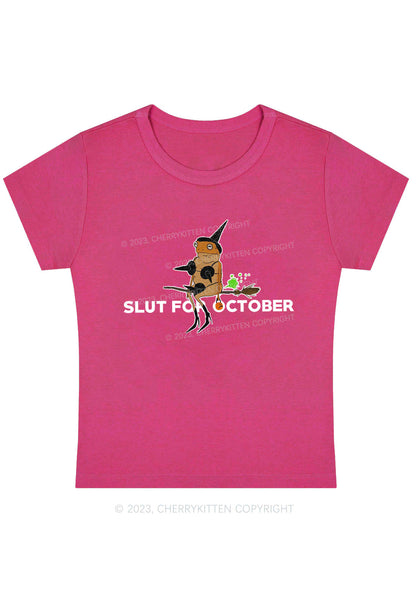 Slxt For October Halloween Y2K Baby Tee Cherrykitten