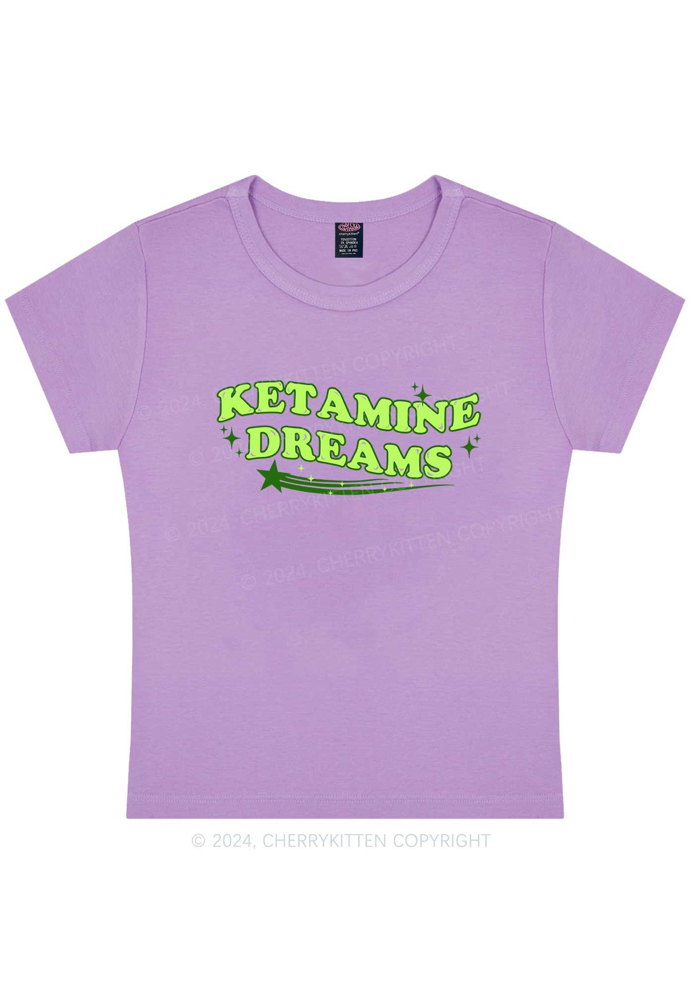 K Dreams Star Y2K Baby Tee Cherrykitten