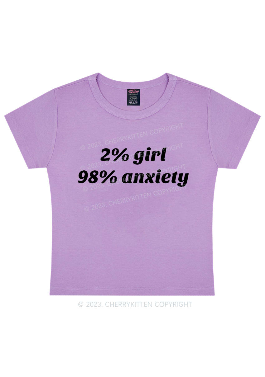 Curvy Two Percent Girl Ninety Eight Percent Anxiety Y2K Baby Tee Cherrykitten