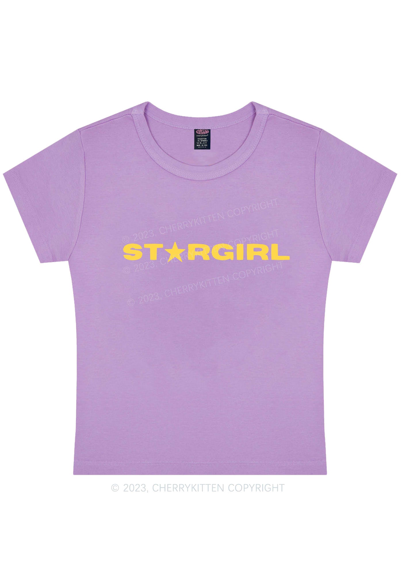 Curvy Red Stargirl Y2K Baby Tee Cherrykitten