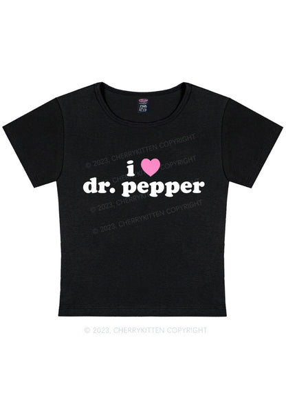 Curvy I Love Dr Pepper Y2K Baby Tee Cherrykitten