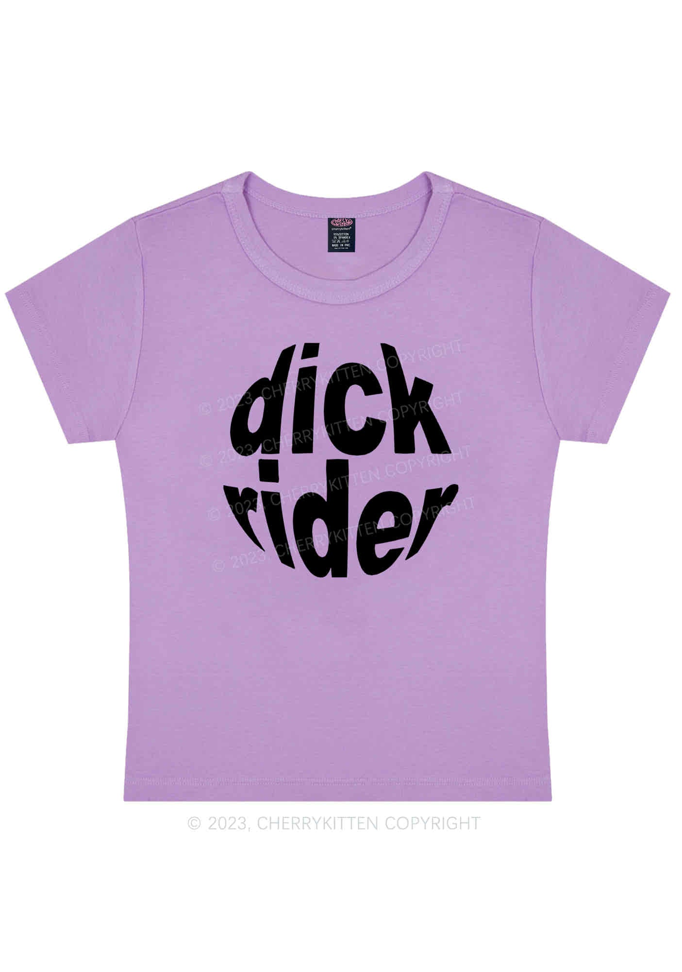 Curvy Big Dxxk Rider Y2K Baby Tee Cherrykitten