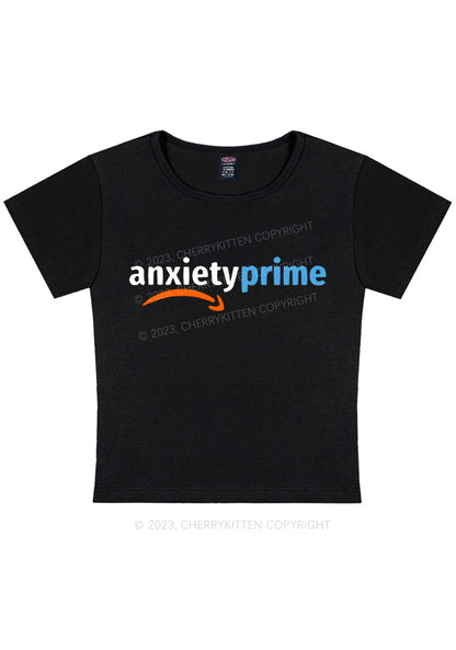 Curvy Anxiety Prime Members Y2K Baby Tee Cherrykitten