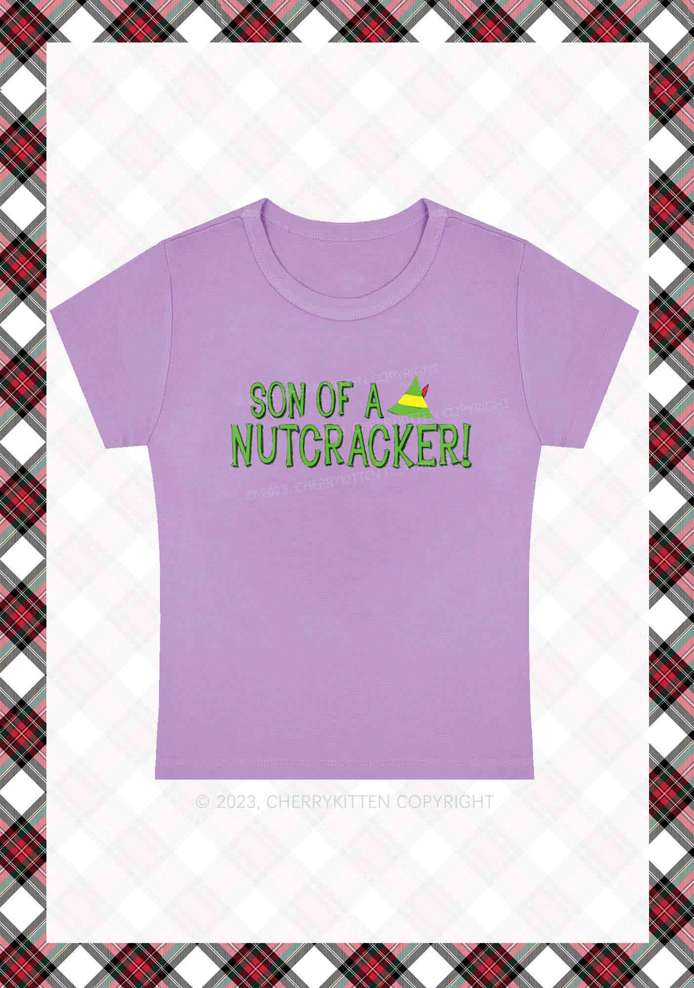 Son Of A Nutcracker Christmas Y2K Baby Tee Cherrykitten