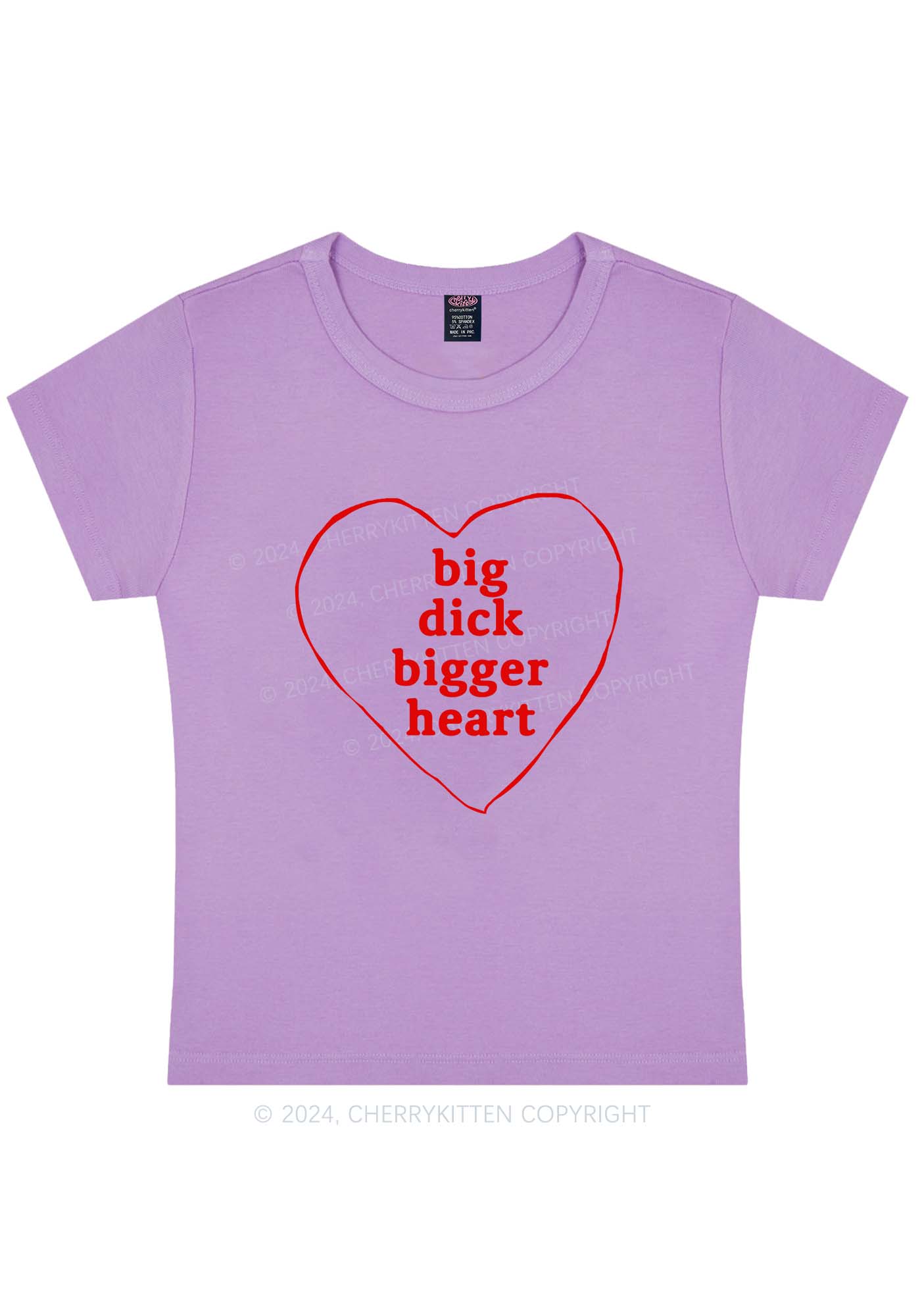 Big Dxxk Bigger Heart Y2K Baby Tee Cherrykitten