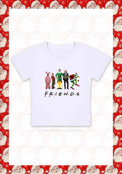 Christmas Movies Character Friends Y2K Baby Tee Cherrykitten