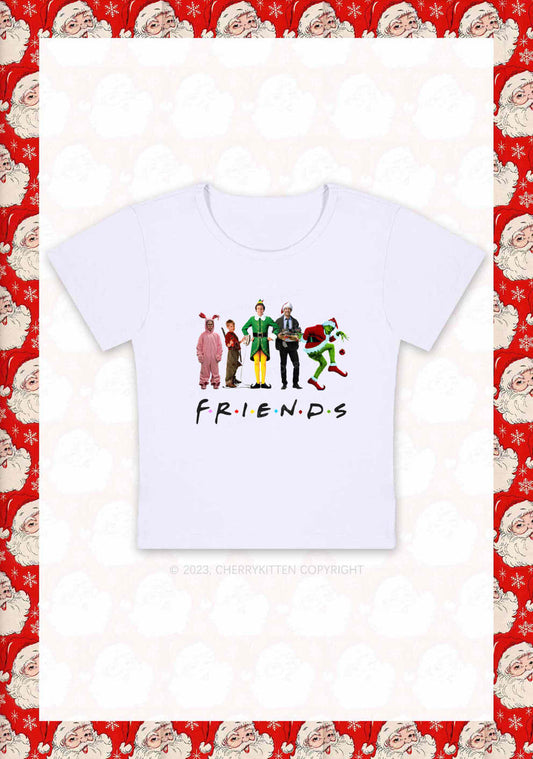 Christmas Movies Character Friends Y2K Baby Tee Cherrykitten