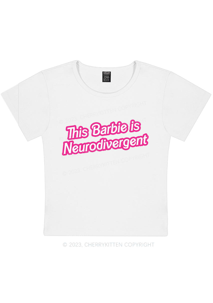 Curvy This Is Neurodivergent Y2K Baby Tee Cherrykitten