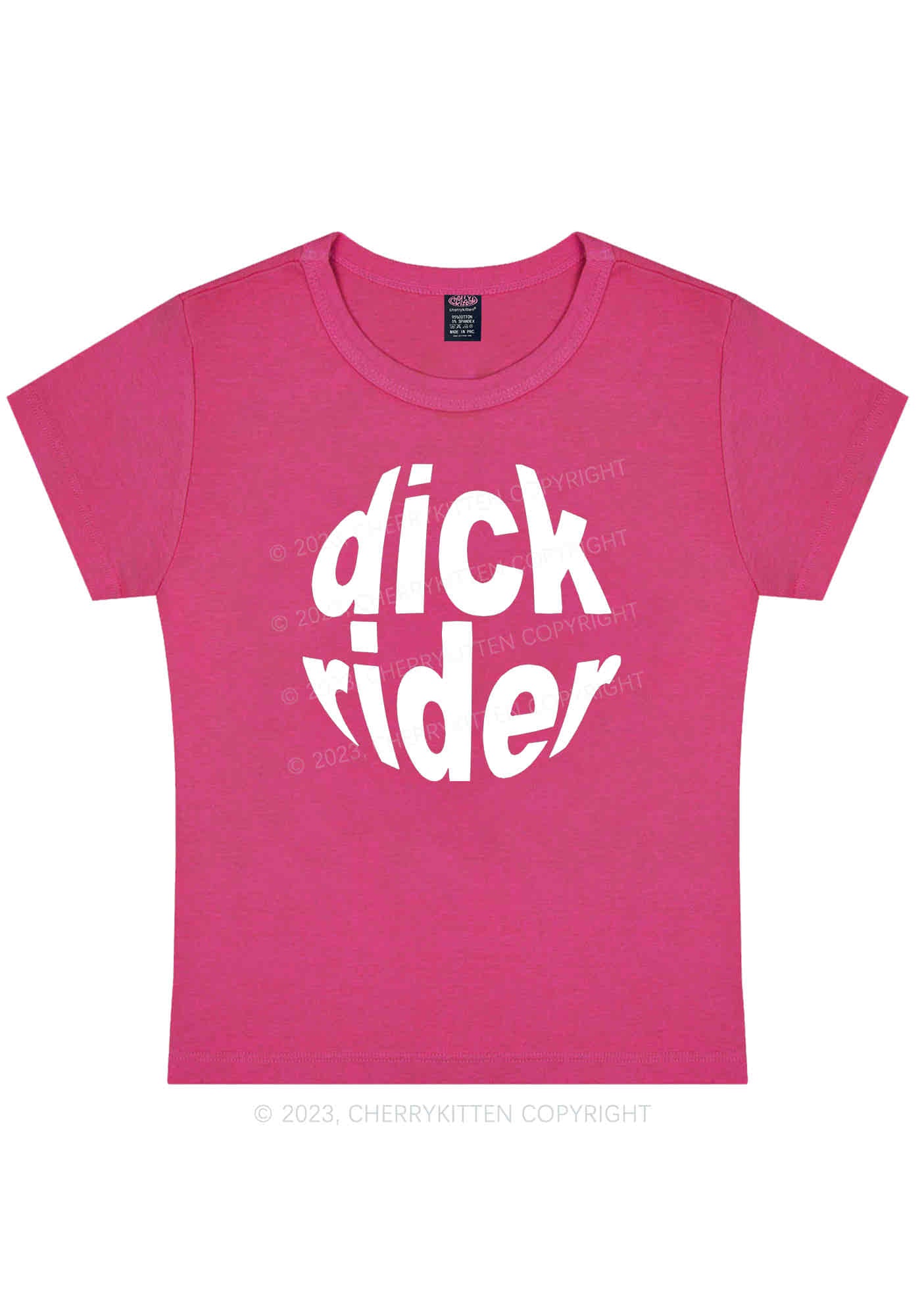 Curvy Big Dxxk Rider Y2K Baby Tee Cherrykitten