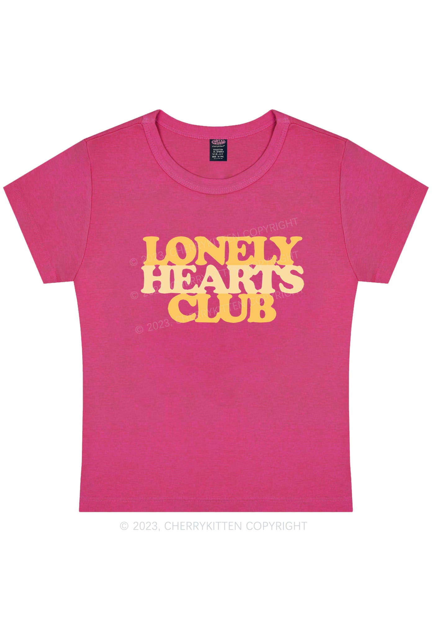 Curvy Lonely Hearts Club Y2K Baby Tee Cherrykitten