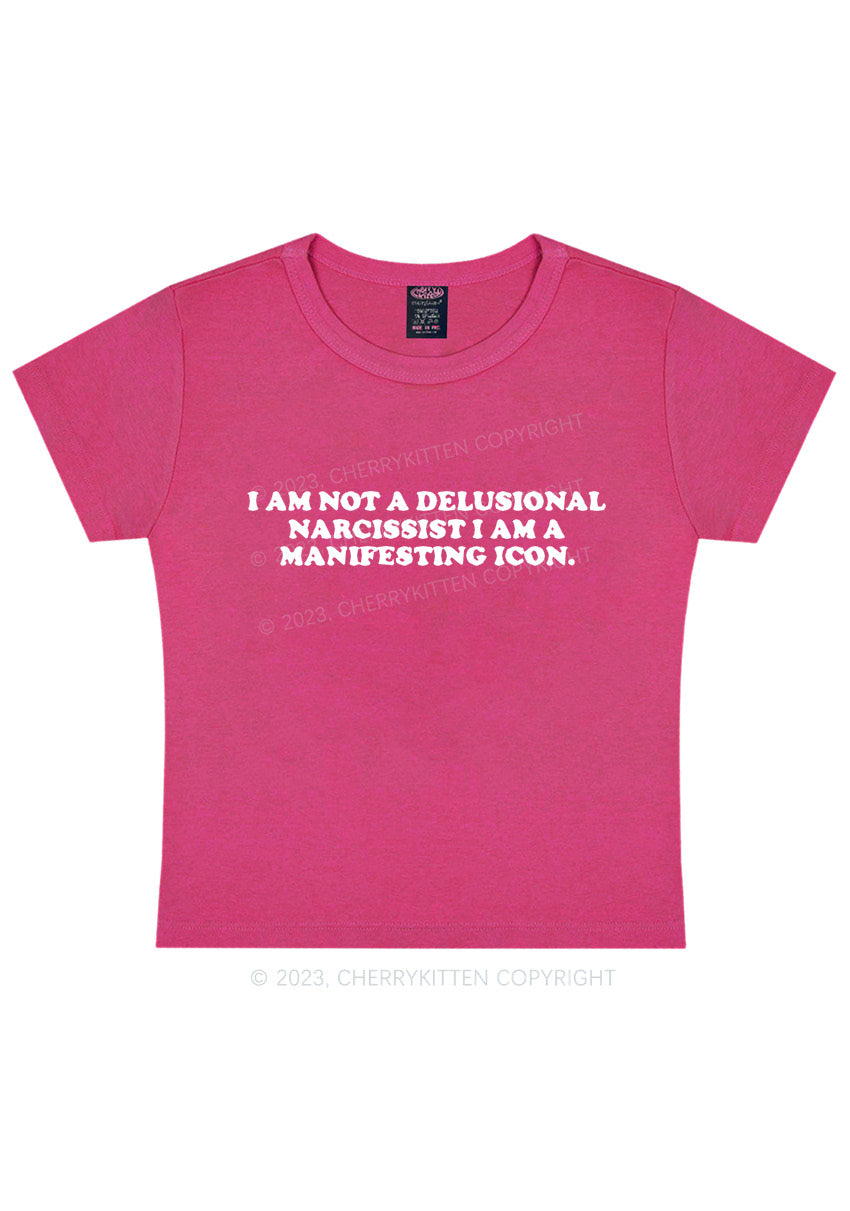 Curvy I Am Not A Delusional Narcissist Y2K Baby Tee Cherrykitten