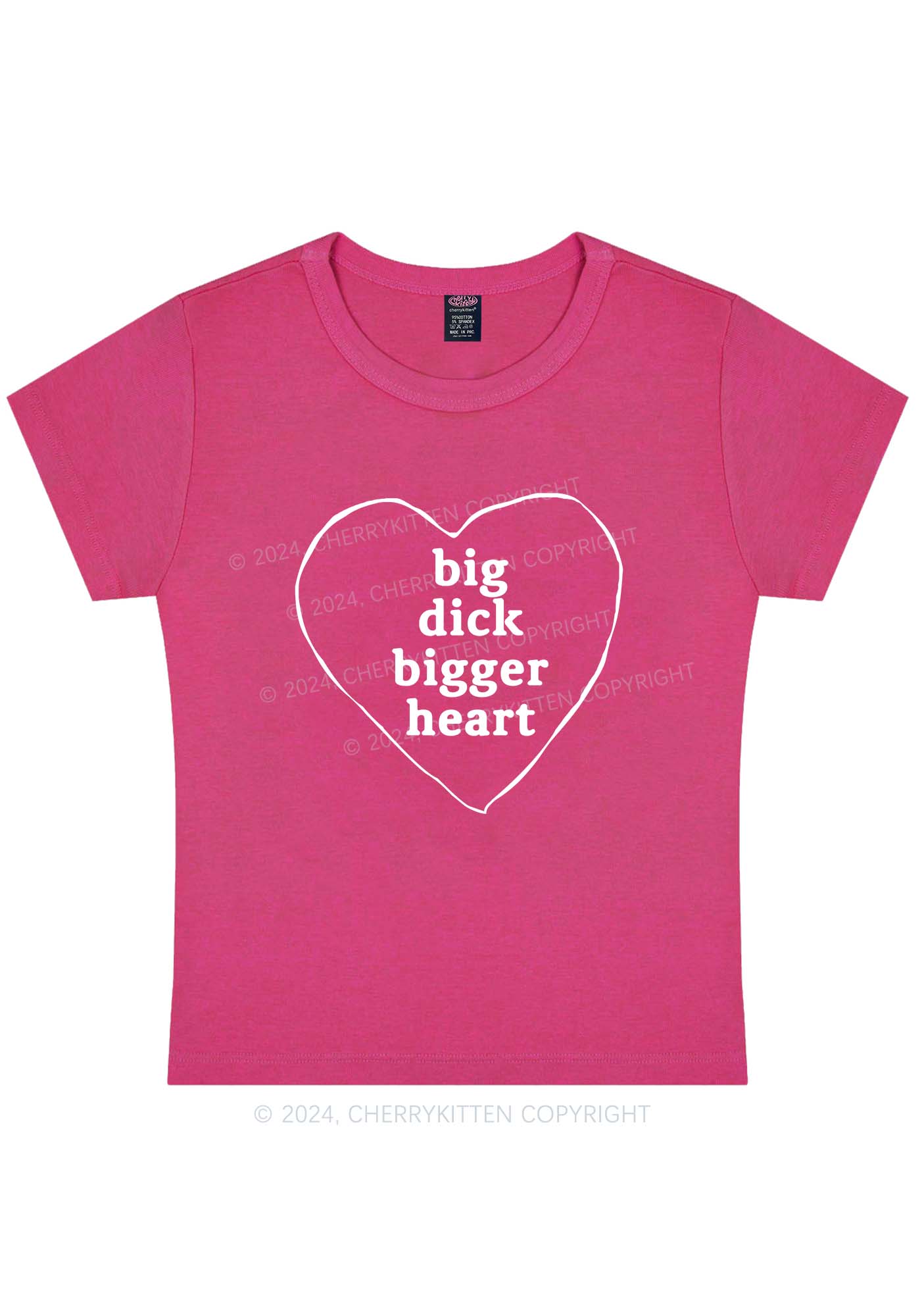 Big Dxxk Bigger Heart Y2K Baby Tee Cherrykitten