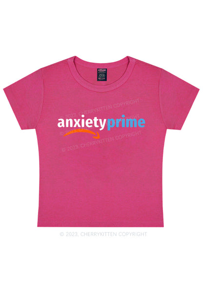 Curvy Anxiety Prime Members Y2K Baby Tee Cherrykitten